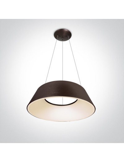 Интериорно осветление - One light LED Пендел 60W, топла бяла светлина 63058/BBR/W