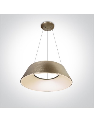 Интериорно осветление - One light LED Пендел 60W, топла бяла светлина 63058/BGL/W