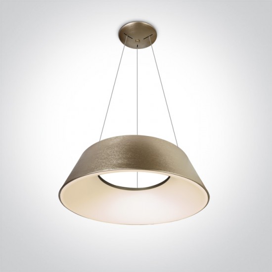 One light LED Пендел 60W, топла бяла светлина 63058/BGL/W - Пендели