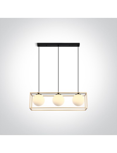Висящи осветителни тела - One light Пендел 3xE14, 8W 63174C/BS