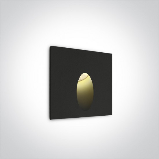 One light LED аплик за вграждане, 3W, топла бяла светлина 68032/B/W - Плафониери и аплици външни
