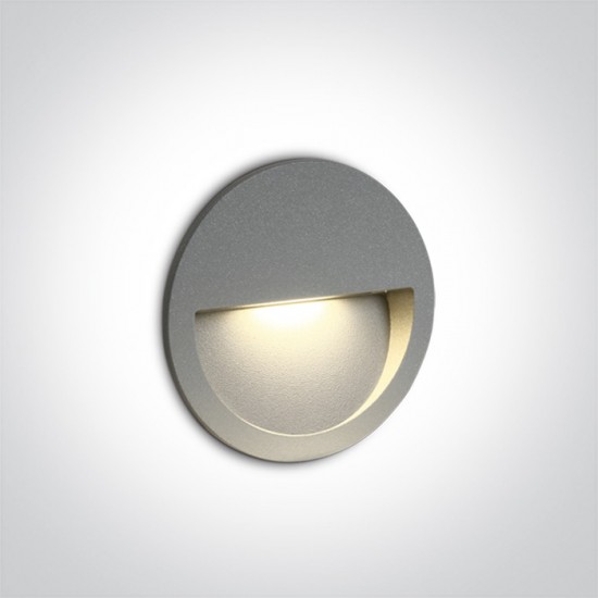 One light LED аплик за вграждане, 3W, топла бяла светлина 68068/G/W - Плафониери и аплици външни