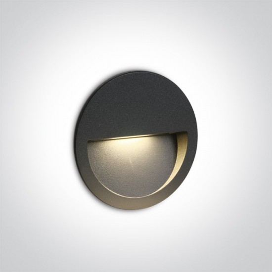 One light LED аплик за вграждане, 3W, топла бяла светлина 68068/AN/W - Плафониери и аплици външни