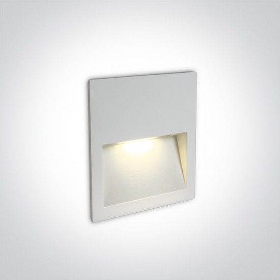 One light LED аплик за вграждане, 4W, топла бяла светлина 68068A/W/W - Плафониери и аплици външни
