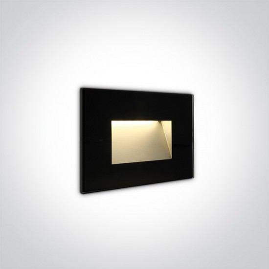 One light LED аплик за вграждане, 4W, топла бяла светлина 68076/B/W - Плафониери и аплици външни