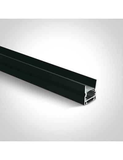 LED ленти и профили - One light Черен профил 2m + PC Дифузер опал DARK LIGHT 7903/B