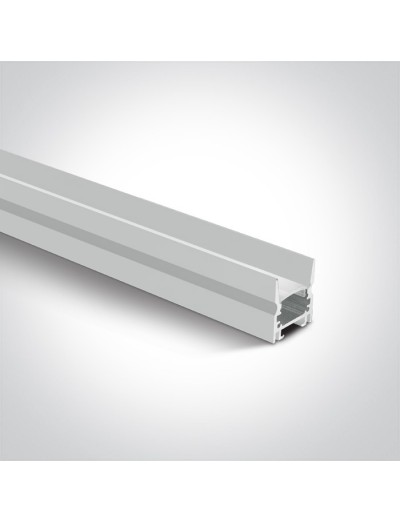 LED ленти и профили - One light Бял профил 2m + PC Дифузер опал DARK LIGHT 7903/W