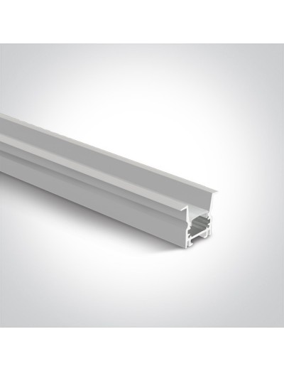 LED ленти и профили - One light Бял профил за вграждане 2m + PC Дифузер Опал DARK LIGHT 7903R/W
