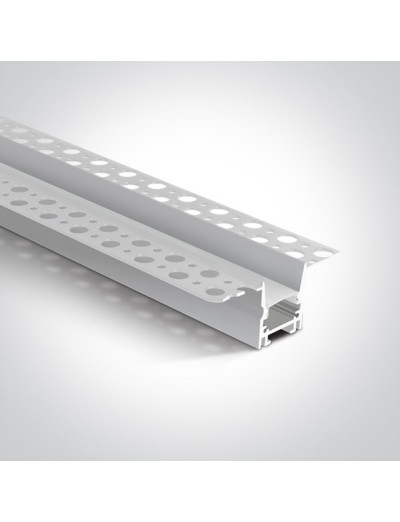 LED ленти и профили - One light Бял Trimless профил 2m за 12mm ленти + PC Дифузер Опал 7903TR/W