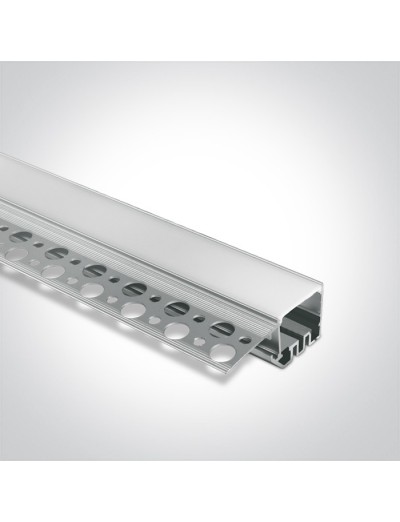 LED ленти и профили - One light Trimless профил 2m за 20mm ленти с PC Дифузер Опал 7909TR/AL