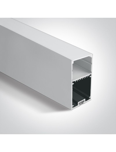 LED ленти и профили - One light Бял профил 2m + PC Дифузер Опал 7910/W