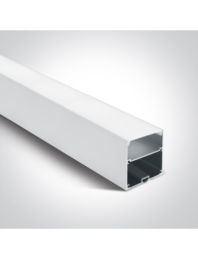 LED ленти и профили - One light Бял SURFACE профил 2m за 45mm ленти + PC Дифузер Опал  7910A/W