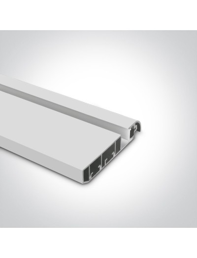 LED ленти и профили - One light Бял Алуминиев LED профил за Стена за 8mm LED лента 7922/W
