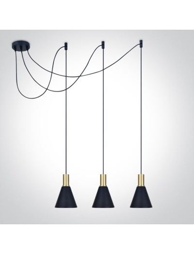 Висящи осветителни тела - One light пендел, E27, 10W, 63122B/BBS