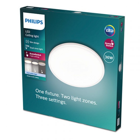 Philips LED Плафониера Ozziet, 4000K, 4100Lm, 36W, 871951443210900 - Плафониери и аплици