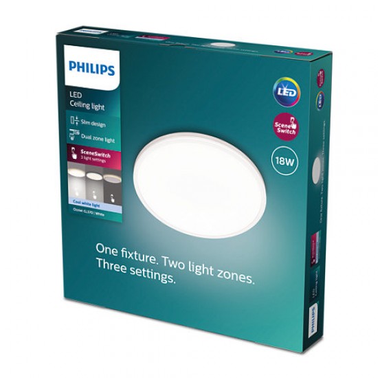Philips LED Плафониера Ozziet, 4000K, 2000Lm, 18W, 871951443194200 - Плафониери и аплици