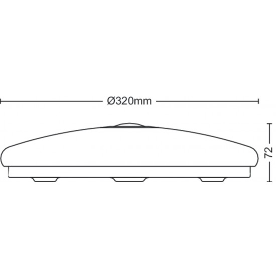 Philips LED Плафониера Mauve с датчик, 2700K, 1700Lm, 16W, 871951443184300 - Плафониери и аплици