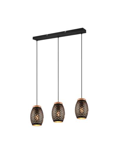 Hanging lights - RL pendant Bidar 3xE27, 28W, R31573080