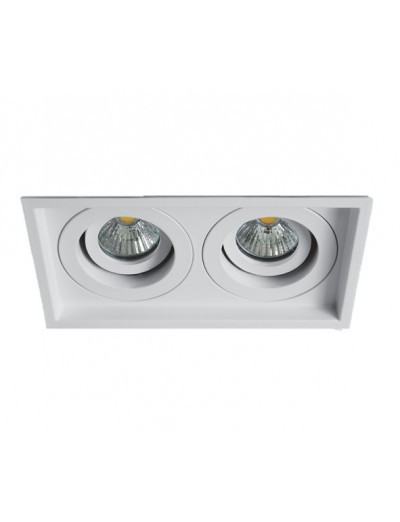 Интериорно осветление - One light Луна за вгр. Насочване двойна 2x GU5.3 бяло 51205N/W
