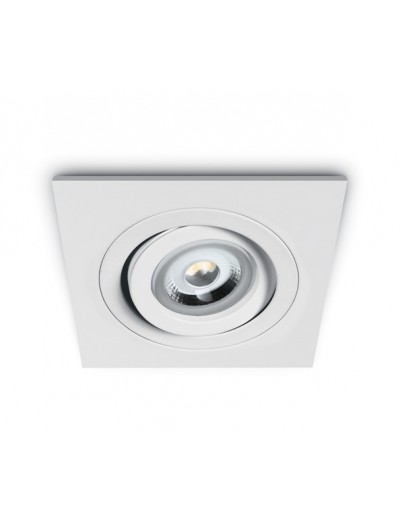 Интериорно осветление - One light Луна за вгр. насочване квадратна GU10 бяло 50W 51105ABG/W