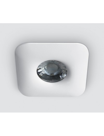 Интериорно осветление - One light Луна за вграждане фиксирана квадратна GU10 бяло 50W 50105U/W