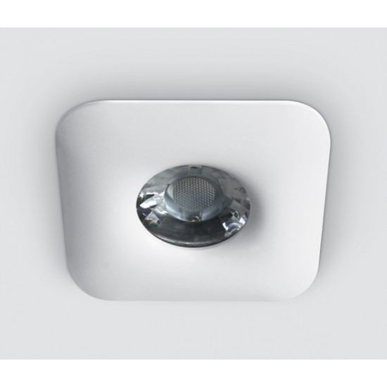 One light Луна за вграждане фиксирана квадратна GU10 бяло 50W 50105U/W - Луни за вграждане