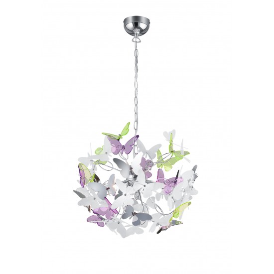 Reality Пендел хром 4 Х G9 28W Butterfly R30214017 - Пендели