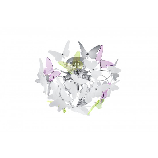 Reality Плафониера хром 3 Х G9 28W Butterfly R60213017 - Плафониери и аплици