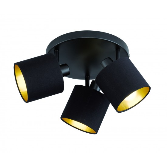 RL spot black mat 3 Х E14 28W Tommy R80333979