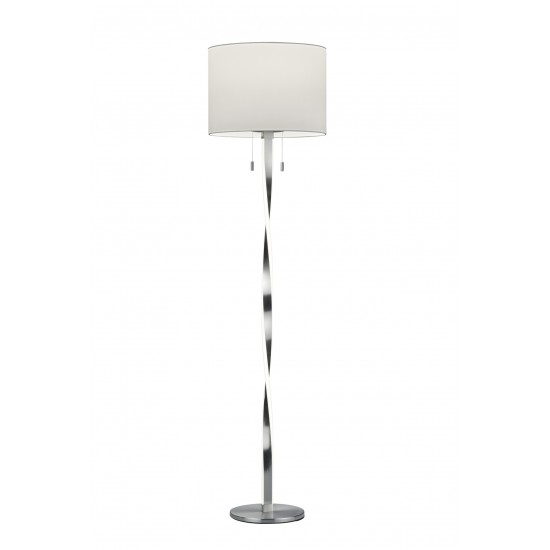 Trio Led Стояща лампа никел мат 2 Х LED 7W Nandor 475310307 - Настолни лампи и лампиони
