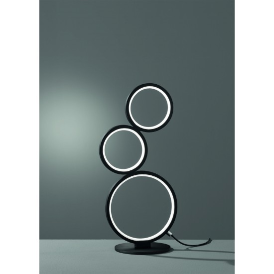 Trio Настолна лампа Rondo 1x17W Интегриран LED 1500Lm Черен мат 522610332 - Настолни лампи и лампиони