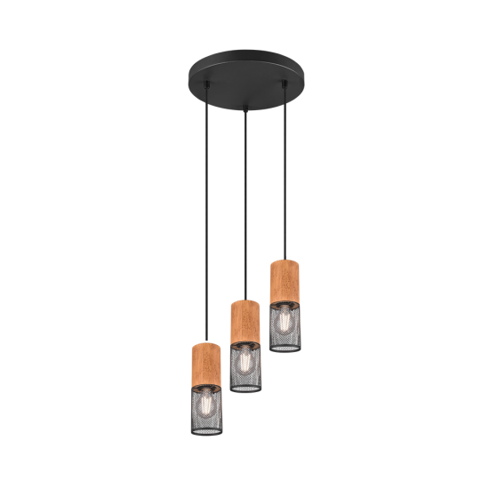 Trio pendant TOSH 3 x E27, black mat 304330332