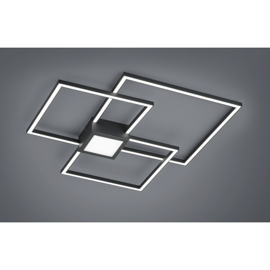 Trio plafo Hydra 1x38W LED 4000Lm antracite 676210442