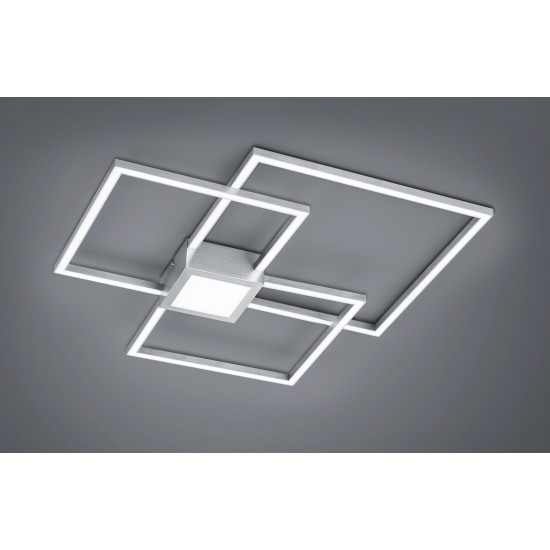 Trio plafo Hydra 1x38W LED 4000Lm nickel mat 676210407
