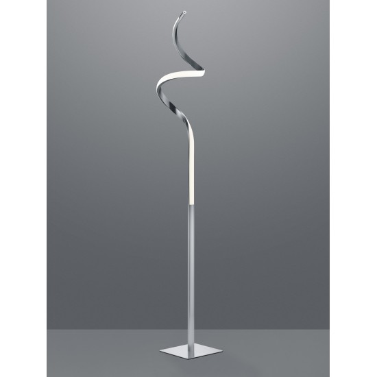Trio, floor lamp, LED, 1x11W, 950Lm, warm light, Course, IP20, nickel mat, R42051107