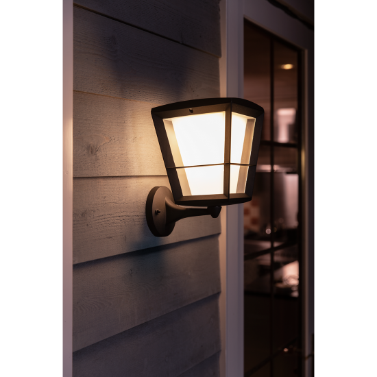 Philips, outdoor lamp, WiFi, LED, 1150Lm, 15 W, Hue Econic, IP44, black, 1743930P7