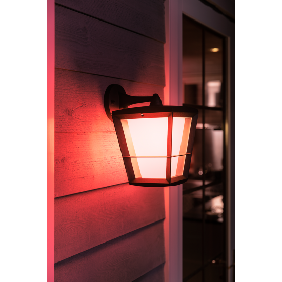 Philips, Градинска лампа, WiFi, LED, 1150Lm, 15 W, Hue Econic, IP44, Черен, 1744030P7 - Градински осветителни тела HUE