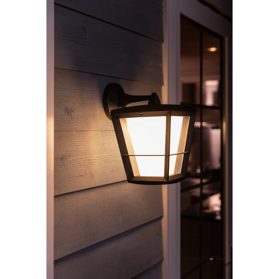 Philips, Градинска лампа, WiFi, LED, 1150Lm, 15 W, Hue Econic, IP44, Черен, 1744030P7 - Градински осветителни тела HUE
