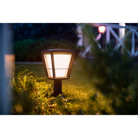 Philips, Градинска лампа, WiFi, LED, 1150Lm, 15 W, Hue Econic, IP44, Черен, 1744130P7 - Градински осветителни тела HUE