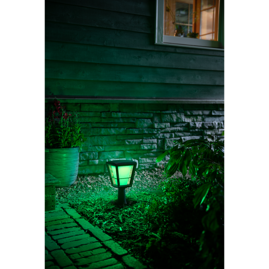 Philips, Градинска лампа, WiFi, LED, 1150Lm, 15 W, Hue Econic, IP44, Черен, 1744130P7 - Градински осветителни тела HUE