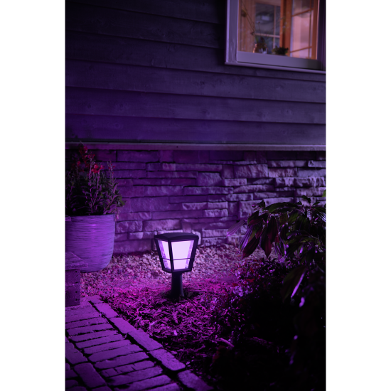 Philips, Градинска лампа, WiFi, LED, 1150Lm, 15 W, Hue Econic, IP44, Черен, 1744130P7 - Градински осветителни тела HUE