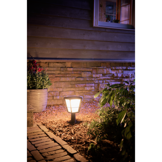 Philips, Градинска лампа, WiFi, LED, 1150Lm, 15 W, Hue Econic, IP44, Черен, 1744130P7 - Градински осветителни тела HUE