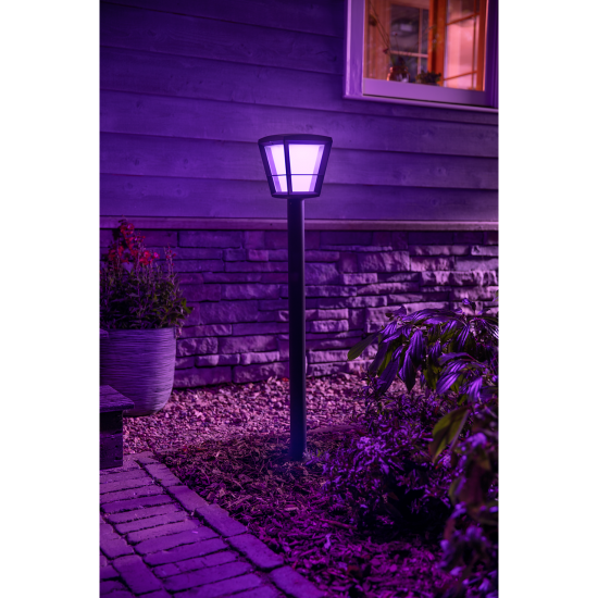 Philips, outdoor lamp, WiFi, LED, 1150Lm, 15 W, Hue Econic, IP44, black, 1744230P7