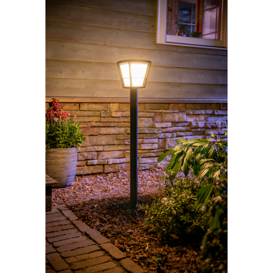 Philips, outdoor lamp, WiFi, LED, 1150Lm, 15 W, Hue Econic, IP44, black, 1744230P7