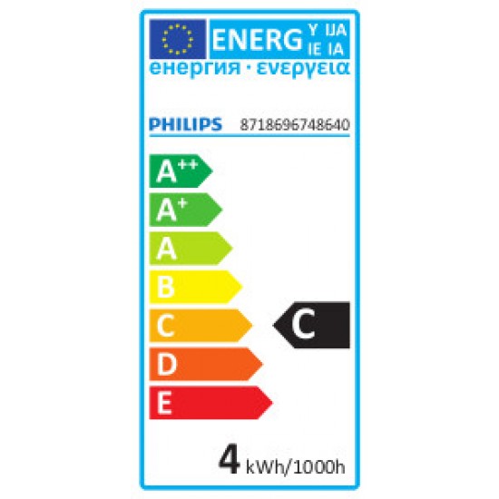 Philips LED  lamp colored P45  E27 GREEN 1SRT4 871869674864000